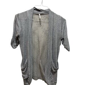 Rue21 Gray Lace Back Open Front Cardigan | Size M